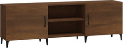 vidaXL - Tv-meubel - 150x30x50 - cm - bewerkt - hout - bruin - eikenkleur