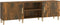 vidaXL - Tv-meubel - 150x30x50 - cm - bewerkt - hout - gerookt - eikenkleurig