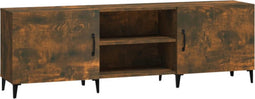 vidaXL - Tv-meubel - 150x30x50 - cm - bewerkt - hout - gerookt - eikenkleurig
