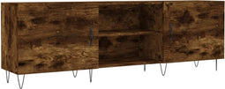 vidaXL - Tv-meubel - 150x30x50 - cm - bewerkt - hout - gerookt - eikenkleurig