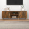 vidaXL - Tv-meubel - 150x30x50 - cm - bewerkt - hout - gerookt - eikenkleurig