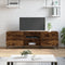 vidaXL - Tv-meubel - 150x30x50 - cm - bewerkt - hout - gerookt - eikenkleurig