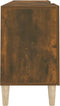 vidaXL - Tv-meubel - 150x30x50 - cm - bewerkt - hout - gerookt - eikenkleurig