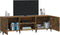 vidaXL - Tv-meubel - 150x30x50 - cm - bewerkt - hout - gerookt - eikenkleurig