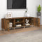 vidaXL - Tv-meubel - 150x30x50 - cm - bewerkt - hout - gerookt - eikenkleurig