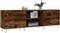 vidaXL - Tv-meubel - 150x30x50 - cm - bewerkt - hout - gerookt - eikenkleurig