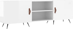 vidaXL - Tv-meubel - 150x30x50 - cm - bewerkt - hout - hoogglans - wit