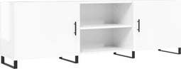vidaXL - Tv-meubel - 150x30x50 - cm - bewerkt - hout - hoogglans - wit