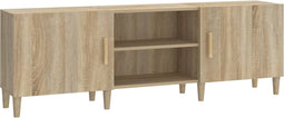 vidaXL - Tv-meubel - 150x30x50 - cm - bewerkt - hout - sonoma - eikenkleurig