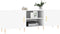 vidaXL - Tv-meubel - 150x30x50 - cm - bewerkt - hout - wit