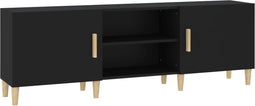 vidaXL - Tv-meubel - 150x30x50 - cm - bewerkt - hout - zwart