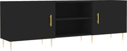 vidaXL - Tv-meubel - 150x30x50 - cm - bewerkt - hout - zwart