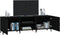 vidaXL - Tv-meubel - 150x30x50 - cm - bewerkt - hout - zwart