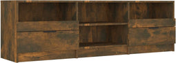 vidaXL - Tv-meubel - 150x33,5x45 - cm - bewerkt - hout - gerookt - eikenkleurig