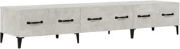 vidaXL - Tv-meubel - 150x34,5x30 - cm - bewerkt - hout - betongrijs