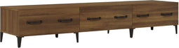 vidaXL - Tv-meubel - 150x34,5x30 - cm - bewerkt - hout - bruin - eikenkleur