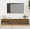 vidaXL - Tv-meubel - 150x34,5x30 - cm - bewerkt - hout - bruin - eikenkleur