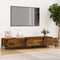 vidaXL - Tv-meubel - 150x34,5x30 - cm - bewerkt - hout - gerookt - eikenkleurig