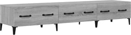 vidaXL - Tv-meubel - 150x34,5x30 - cm - bewerkt - hout - grijs - sonoma - eikenkleurig