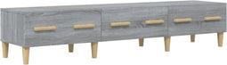 vidaXL - Tv-meubel - 150x34,5x30 - cm - bewerkt - hout - grijs - sonoma - eikenkleurig