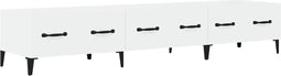 vidaXL - Tv-meubel - 150x34,5x30 - cm - bewerkt - hout - hoogglans - wit