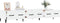 vidaXL - Tv-meubel - 150x34,5x30 - cm - bewerkt - hout - hoogglans - wit