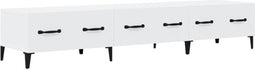vidaXL - Tv-meubel - 150x34,5x30 - cm - bewerkt - hout - wit
