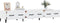 vidaXL - Tv-meubel - 150x34,5x30 - cm - bewerkt - hout - wit