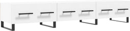 vidaXL - Tv-meubel - 150x36x30 - cm - bewerkt - hout - wit