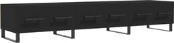 vidaXL - Tv-meubel - 150x36x30 - cm - bewerkt - hout - zwart