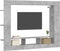 vidaXL - Tv-meubel - 152x22x113 - cm - bewerkt - hout - betongrijs