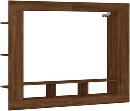vidaXL - Tv-meubel - 152x22x113 - cm - bewerkt - hout - bruin - eikenkleur