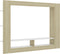 vidaXL - Tv-meubel - 152x22x113 - cm - bewerkt - hout - wit - en - sonoma - eikenkleurig
