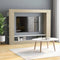 vidaXL - Tv-meubel - 152x22x113 - cm - bewerkt - hout - wit - en - sonoma - eikenkleurig
