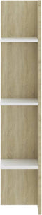 vidaXL - Tv-meubel - 152x22x113 - cm - bewerkt - hout - wit - en - sonoma - eikenkleurig
