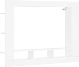 vidaXL - Tv-meubel - 152x22x113 - cm - bewerkt - hout - wit
