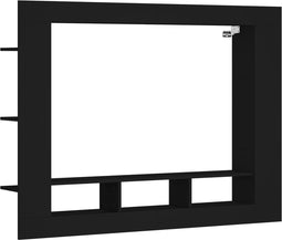vidaXL - Tv-meubel - 152x22x113 - cm - bewerkt - hout - zwart