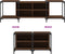 vidaXL - Tv-meubel - 153x37x50 - cm - bewerkt - hout - bruin - eikenkleur