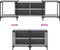 vidaXL - Tv-meubel - 153x37x50 - cm - bewerkt - hout - grijs - sonoma - eikenkleurig