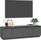 vidaXL - Tv-meubel - 156x37x45 - cm - massief - grenenhout - grijs