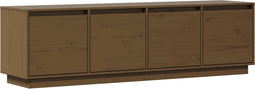 vidaXL - Tv-meubel - 156x37x45 - cm - massief - grenenhout - honingbruin