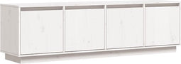vidaXL - Tv-meubel - 156x37x45 - cm - massief - grenenhout - wit