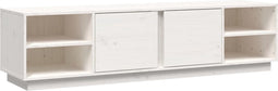 vidaXL - Tv-meubel - 156x40x40 - cm - massief - grenenhout - wit