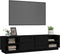 vidaXL - Tv-meubel - 156x40x40 - cm - massief - grenenhout - zwart