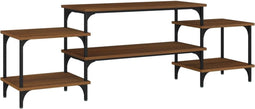 vidaXL - Tv-meubel - 157x35x52 - cm - bewerkt - hout - bruin - eikenkleur