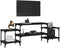 vidaXL - Tv-meubel - 157x35x52 - cm - bewerkt - hout - zwart