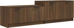 vidaXL - Tv-meubel - 158,5x36x45 - cm - bewerkt - hout - bruin - eikenkleur
