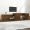 vidaXL - Tv-meubel - 158,5x36x45 - cm - bewerkt - hout - gerookt - eikenkleurig