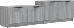 vidaXL - Tv-meubel - 158,5x36x45 - cm - bewerkt - hout - grijs - sonoma - eikenkleurig