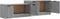 vidaXL - Tv-meubel - 158,5x36x45 - cm - bewerkt - hout - grijs - sonoma - eikenkleurig